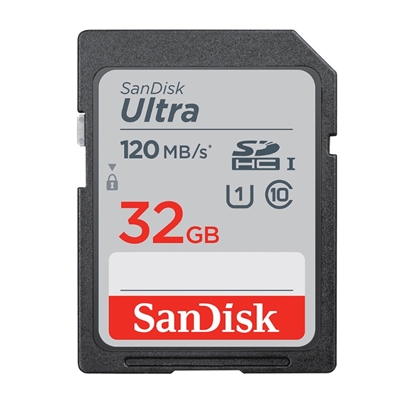 SanDisk Ultra 32GB SDHC Memory Card 120MBs